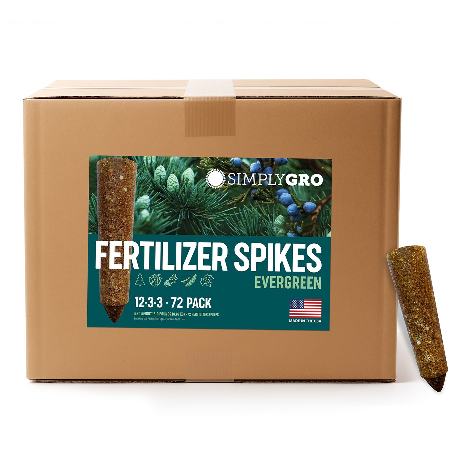 Front View of SimplyGro Spikes Fertilizer Pack