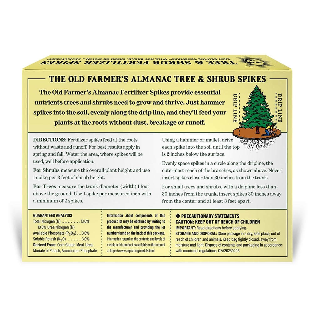 The Old Farmer's Almanac Tree & Shrub Fertilizer Spikes