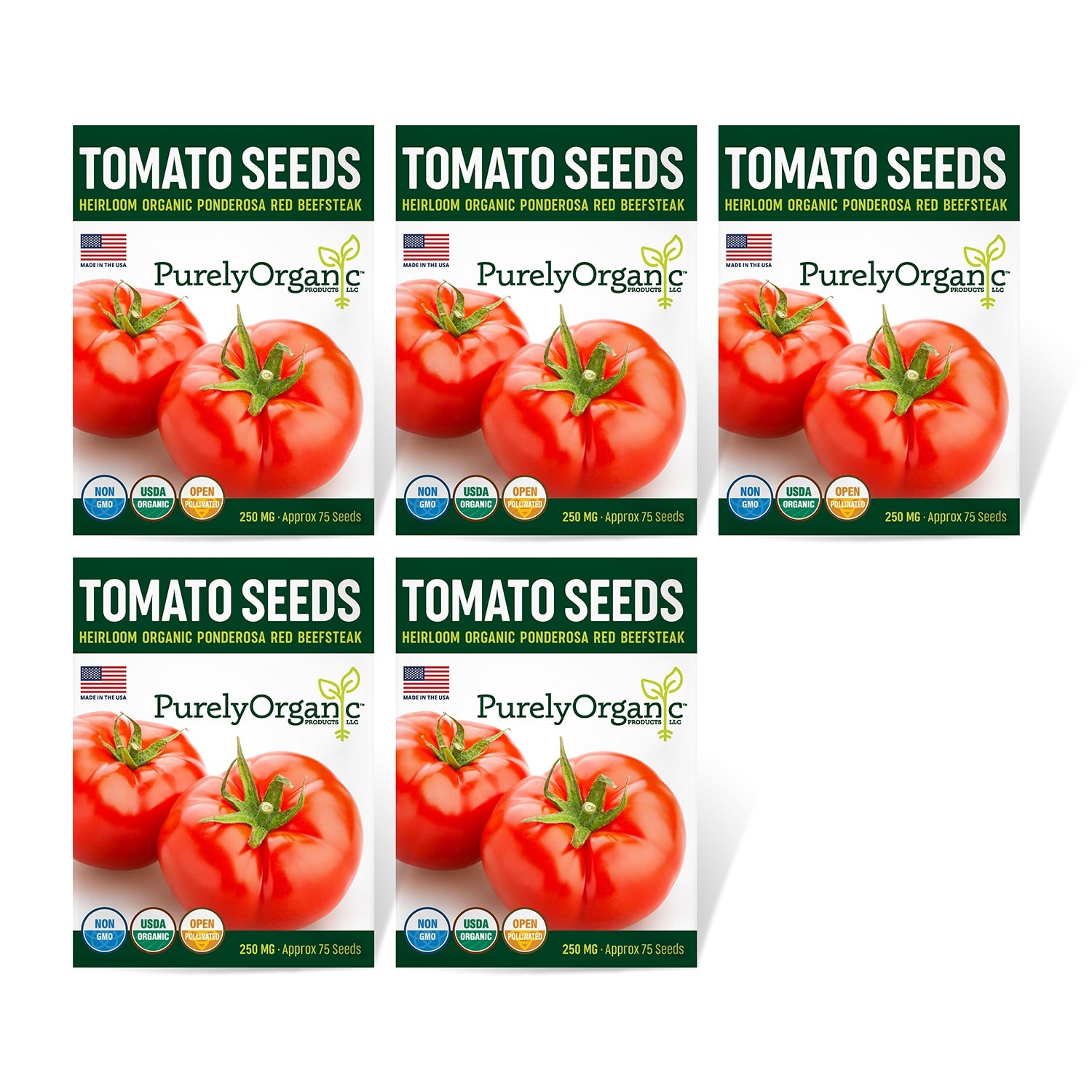 5 Pack of Purely Organic Products Tomatoes 