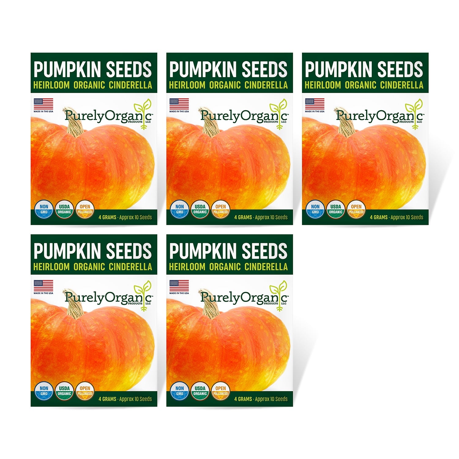 5 Pack of Purely Organic Products Pumpkin