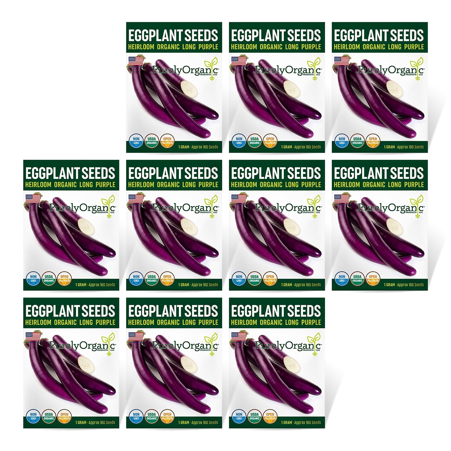 10 Pack of Purely Organic Products Eggplant