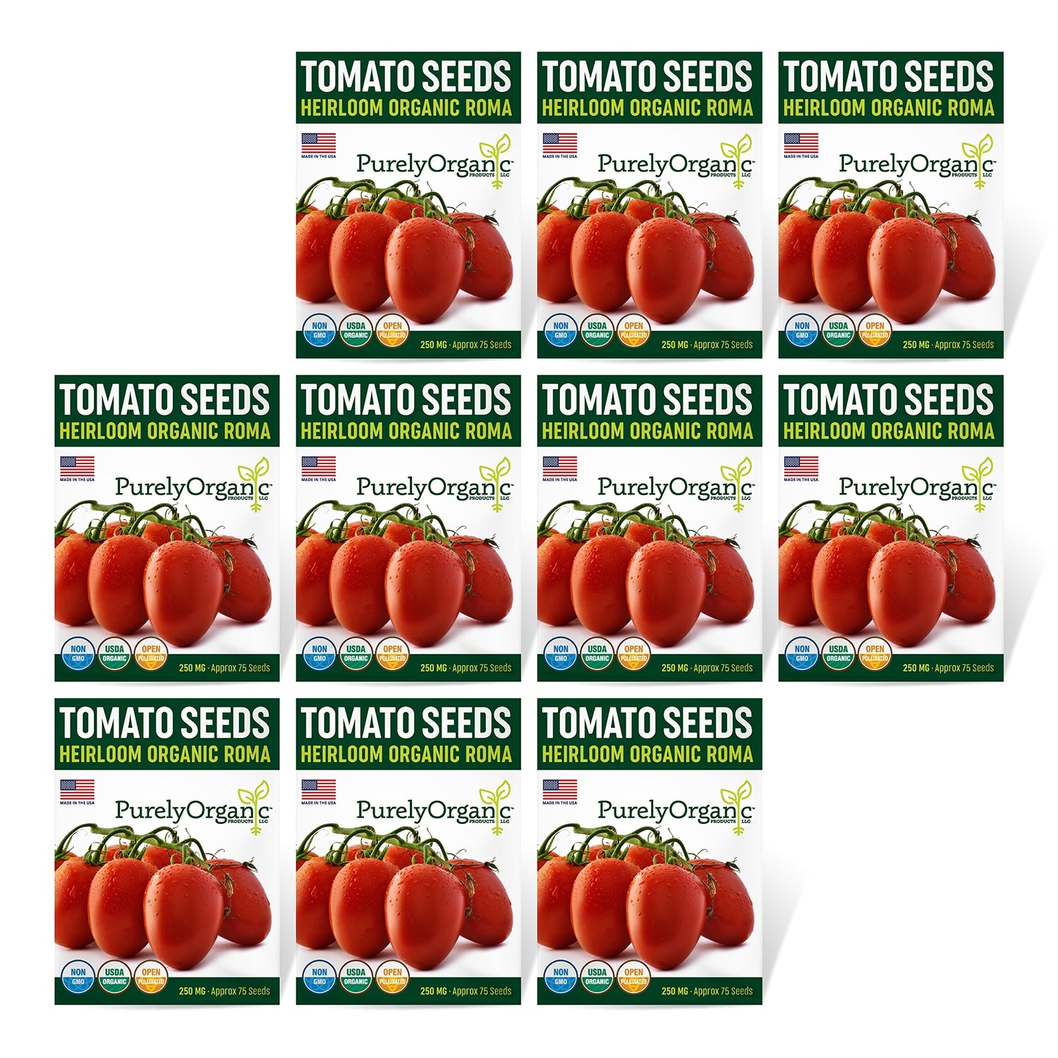 10 Pack of Purely Organic Products Roma Tomatoes 