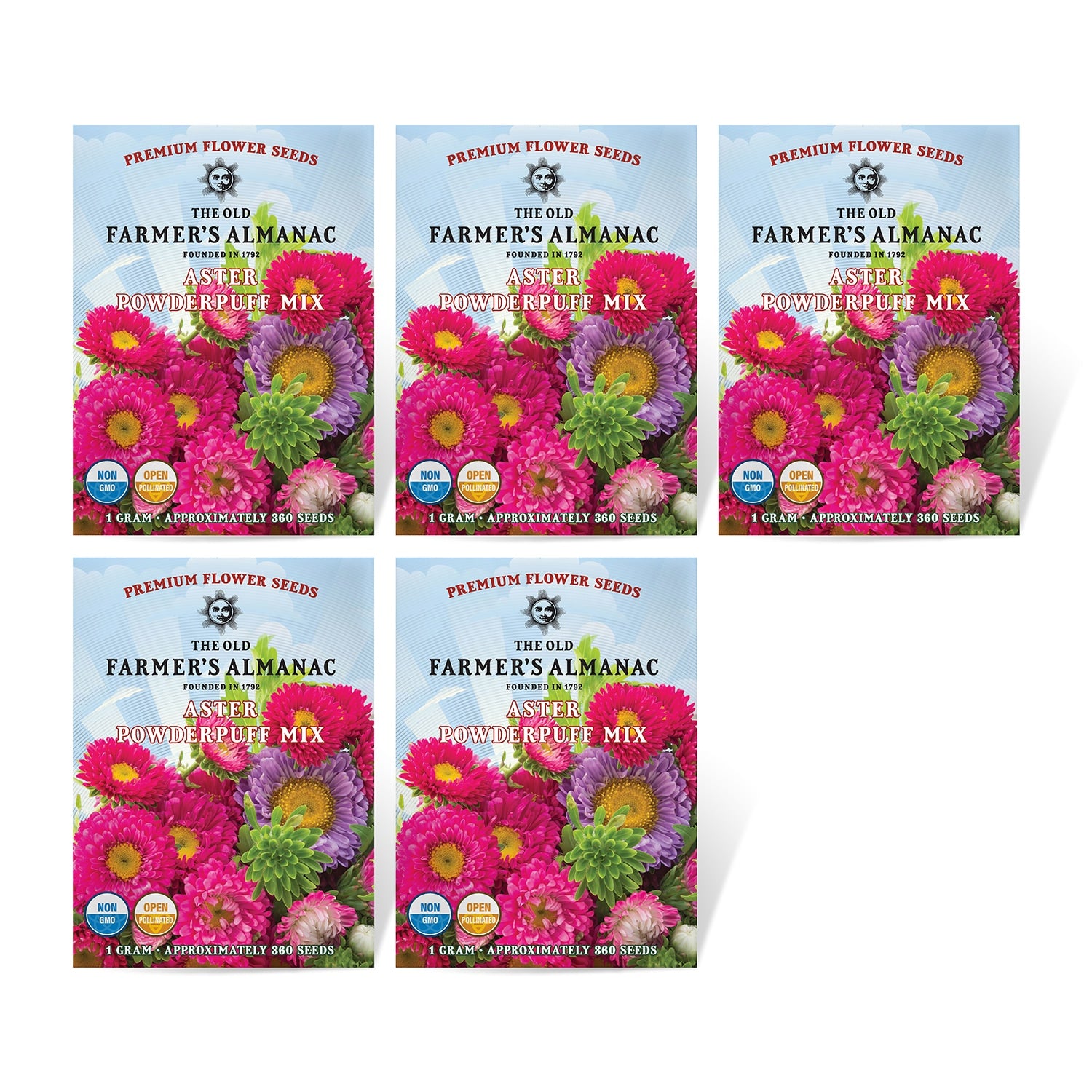 5 Pack The Old Farmer's Almanac Aster