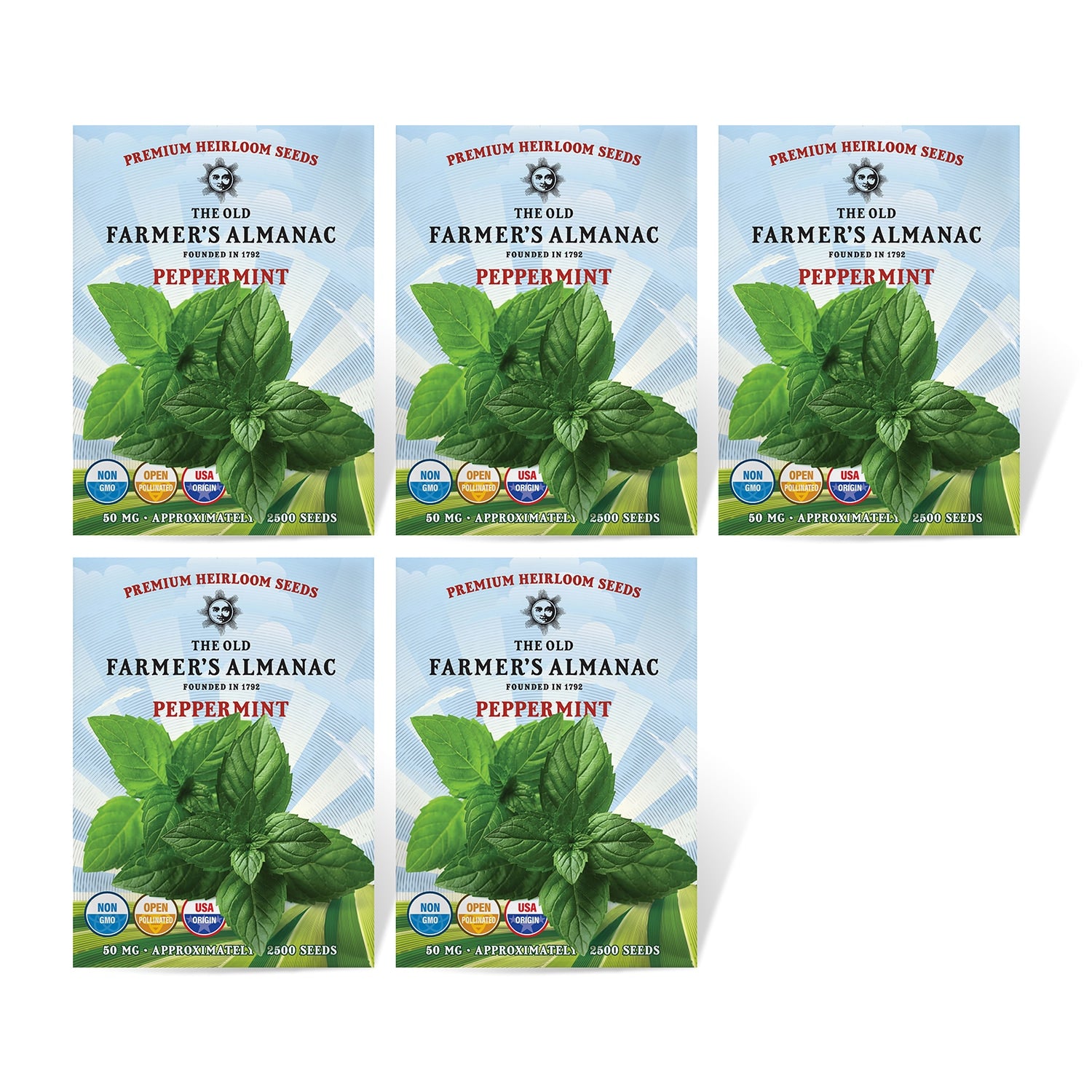 5 Pack The Old Farmer's Almanac Peppermint