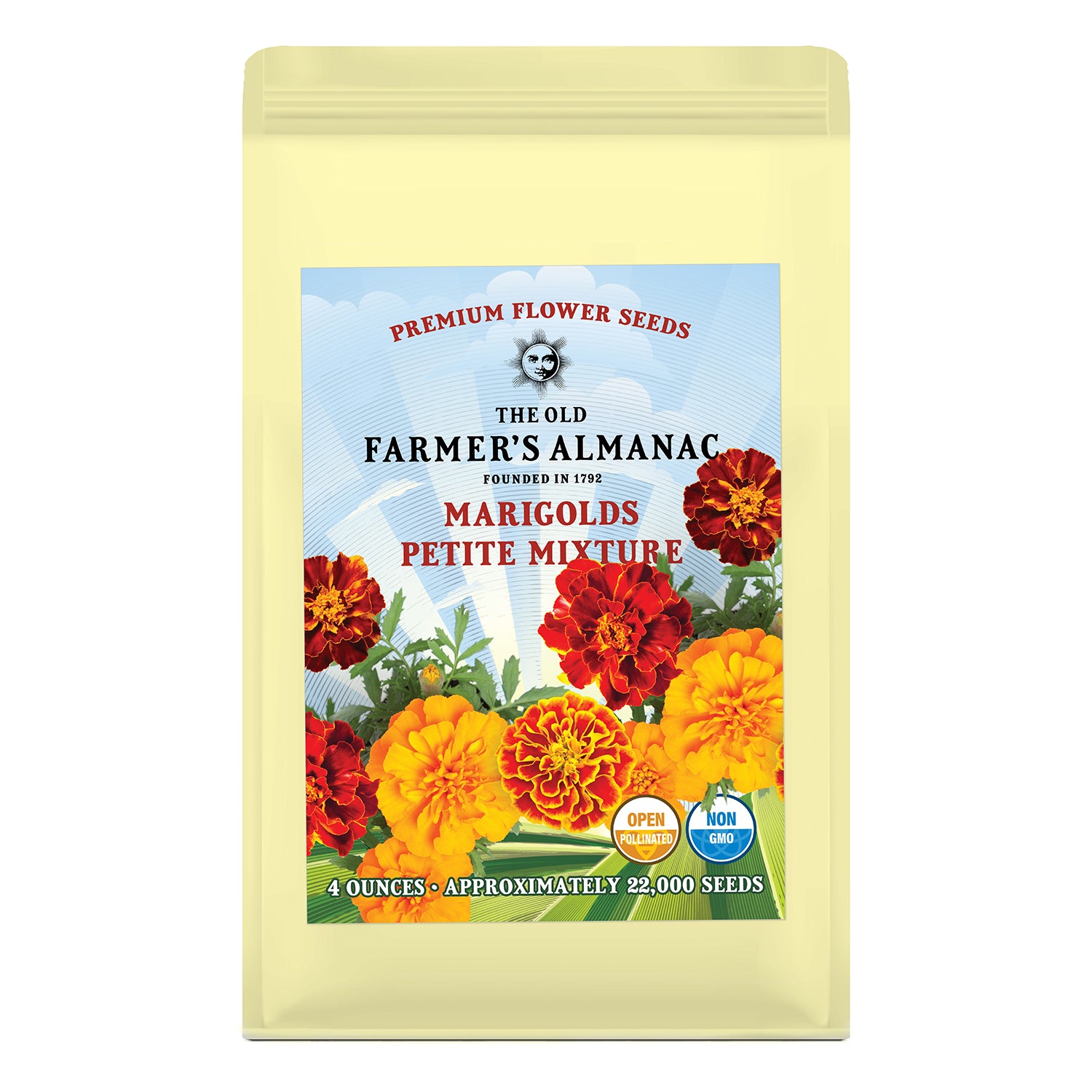 The Old Farmers Almanac Petite Mix Marigold Seeds 4-Ounce Bag