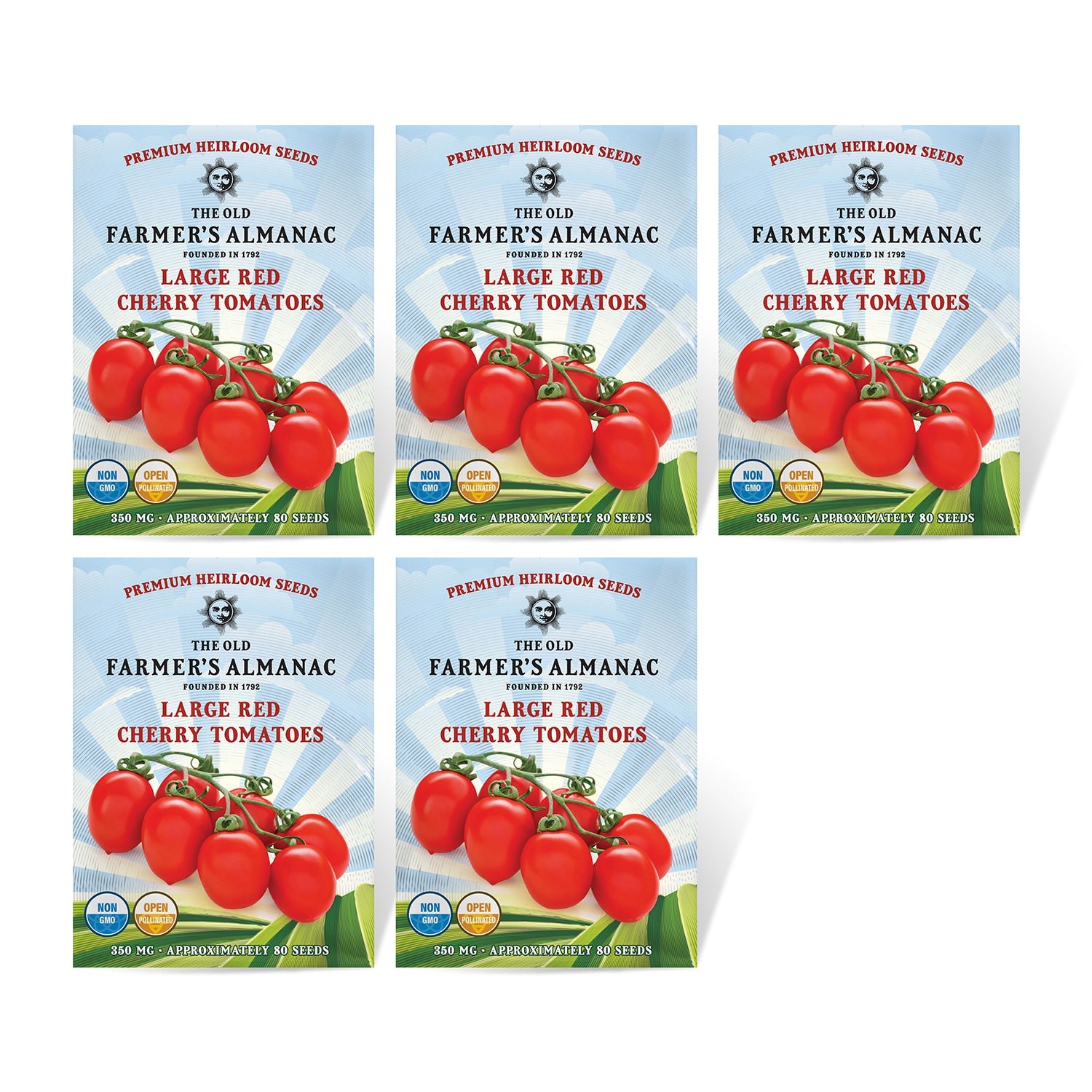 Set of 5 The Old Farmer's Almanac Cherry Tomatoes 