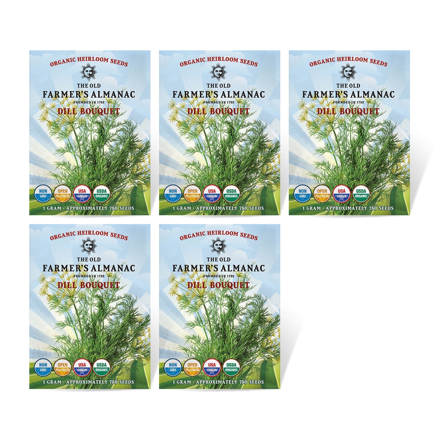The Old Farmer's Almanac Heirloom Bouquet Dill Seeds - USDA Organic