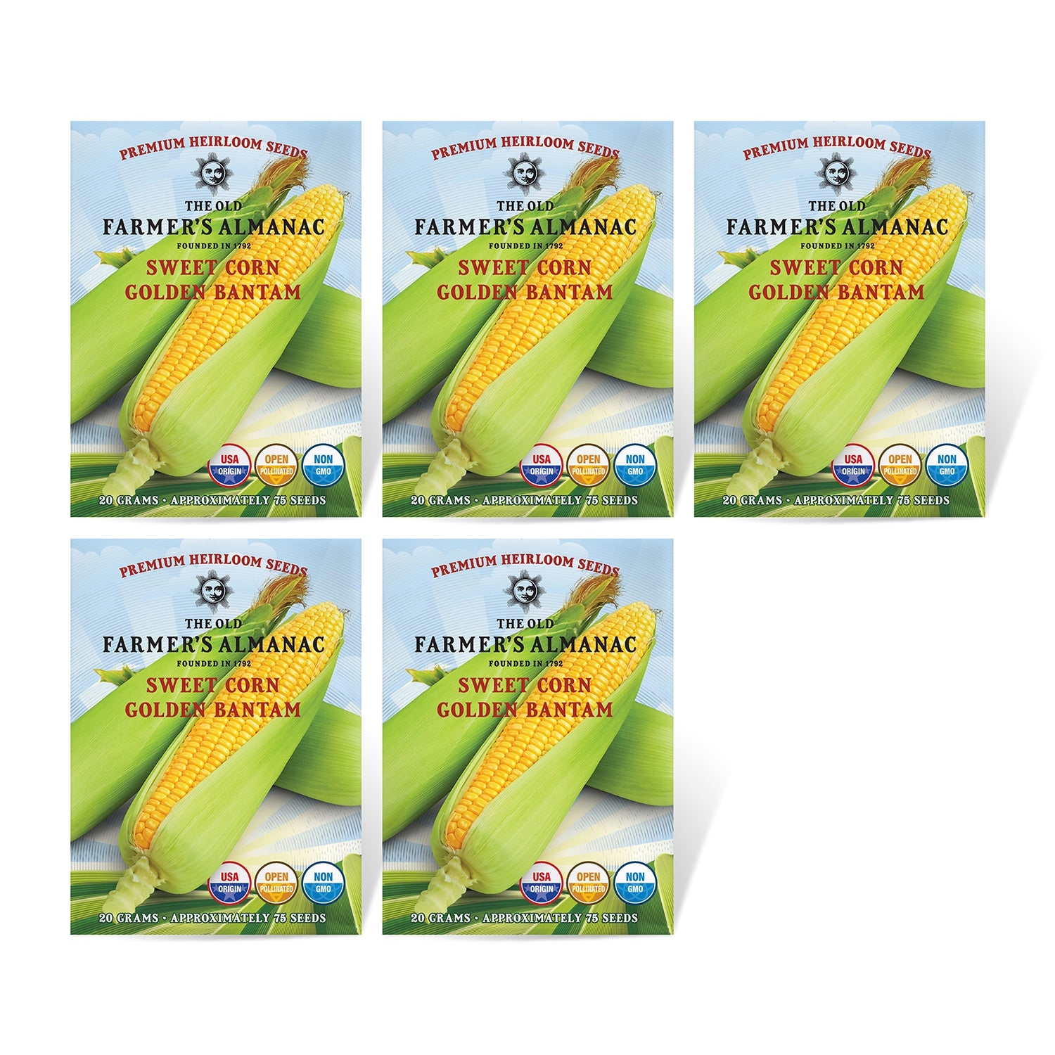 Set of 5 The Old Farmer's Almanac Sweet Corn