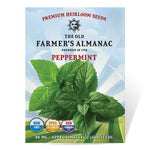 The Old Farmer's Almanac Heirloom Peppermint Seeds - Premium Non-GMO, Open Pollinated, Herb Seeds