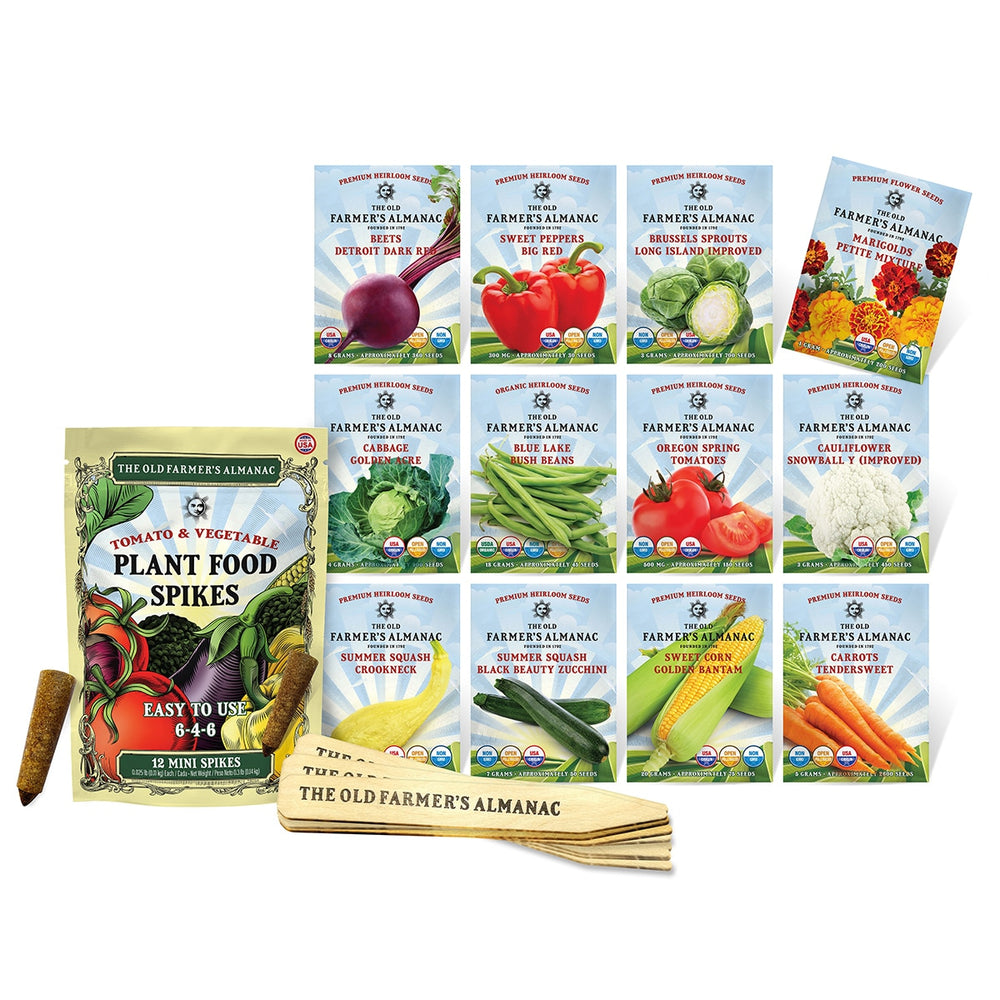 The Old Farmer's Almanac Heirloom Vegetable Garden Seed Starter Kit