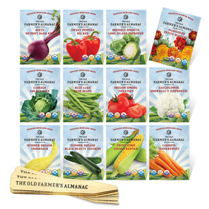 The Old Farmer's Almanac Heirloom Vegetable Garden Seed Starter Kit