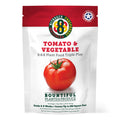 Nitrogen Phosphorus Potassium tomato and vegetable plant food package with a tomato illustration on a white background.