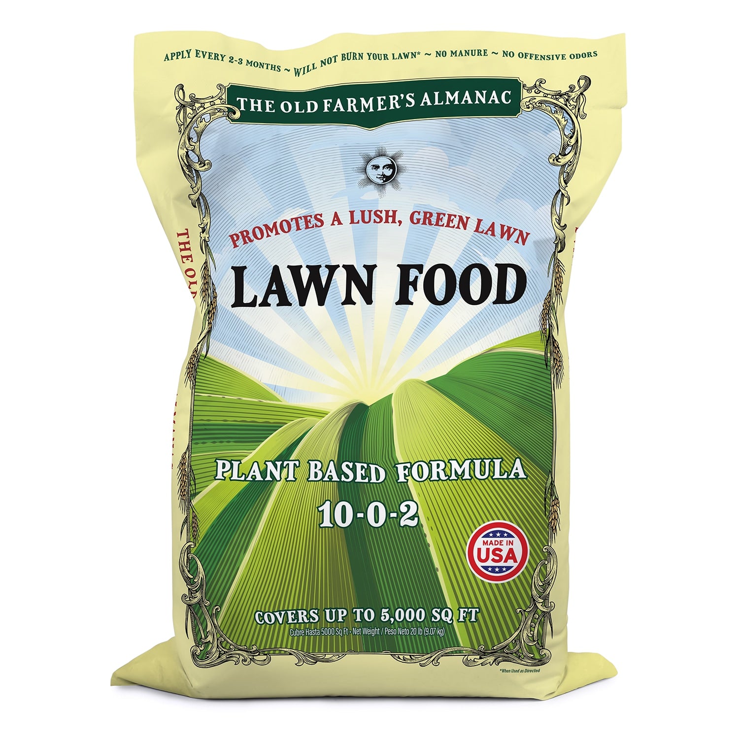 The Old Farmer's Almanac Lawn Food Bag Front View