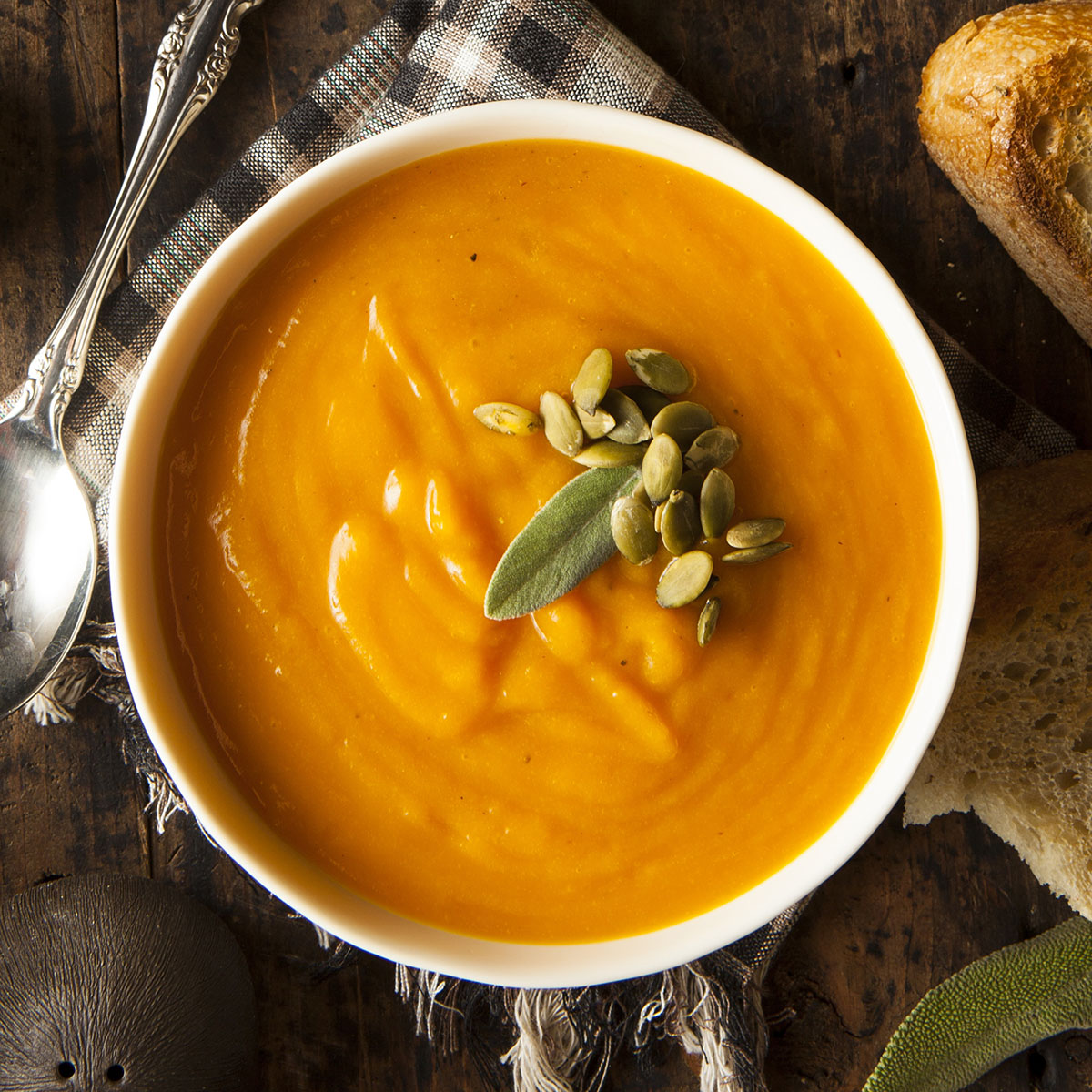 Butternut Squash Soup in a bowl