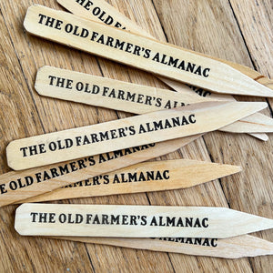 The Old Farmer's Almanac Wooden Garden Plant Markers (40 Stakes - 8.0 x 0.875 Inches Each)