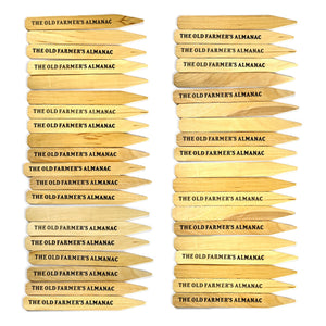 The Old Farmer's Almanac Wooden Garden Plant Markers (40 Stakes - 8.0 x 0.875 Inches Each)